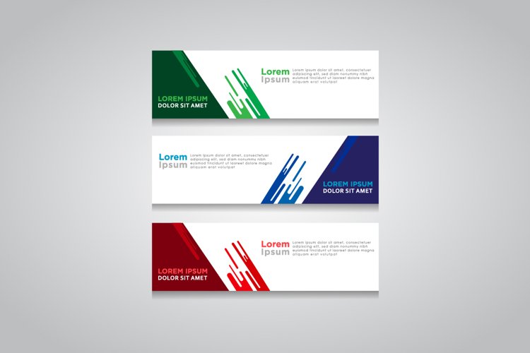 Vector abstract design web banner template