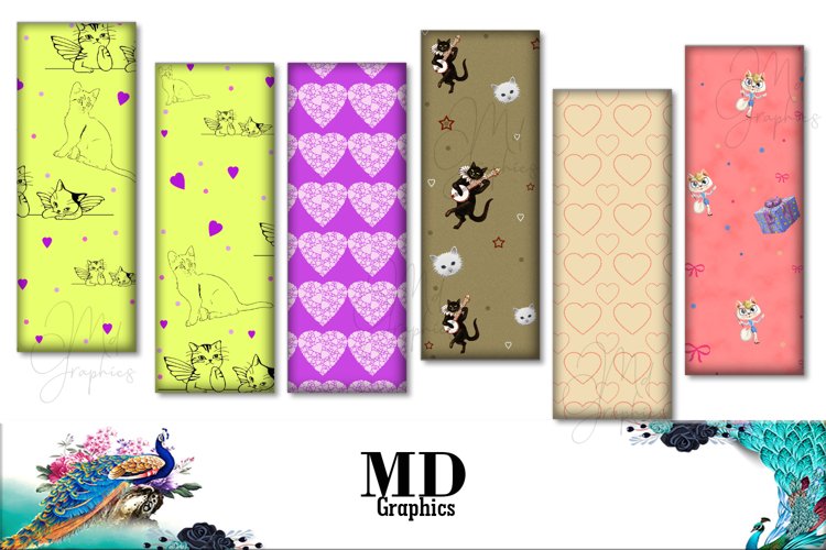 Cats Images, Cats Digital Bookmarks, Cats Printable, LOVE example image 1