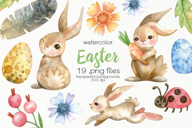 Watercolor Easter Eggs Clipart Image 15