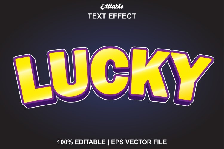 lucky text effect