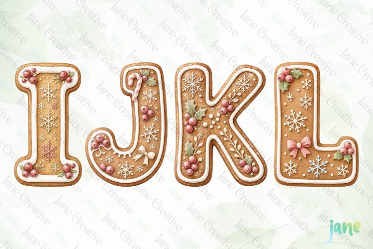 Cookie Letters Clipart example image 1