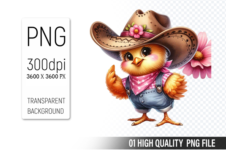 Cute Chicken , Animal Sublimation Clipart PNG