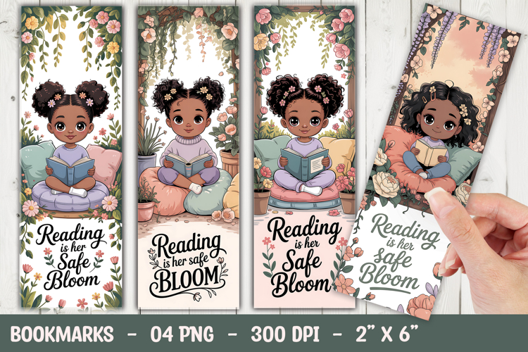 Reading Girl Bookmark Sublimation