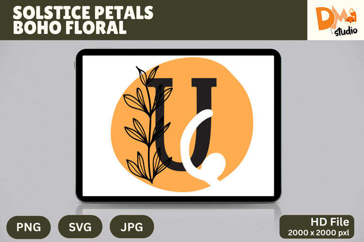 Floral Monogram Letter Svg Image 2