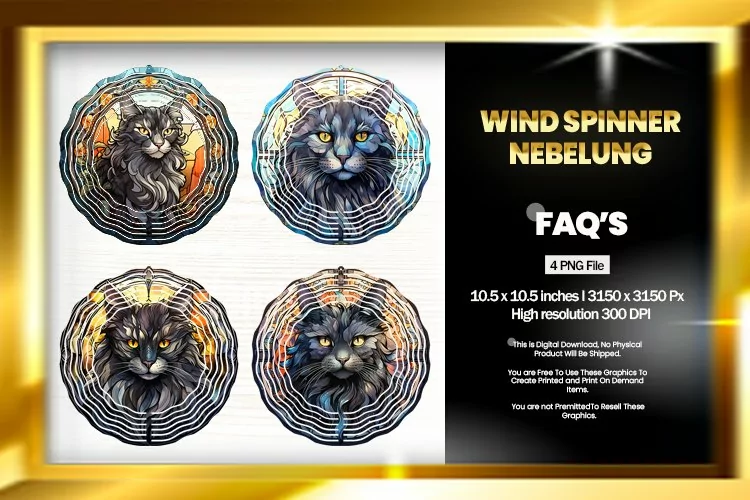 Nebelung Wind Spinner Sublimation - 04 Variations