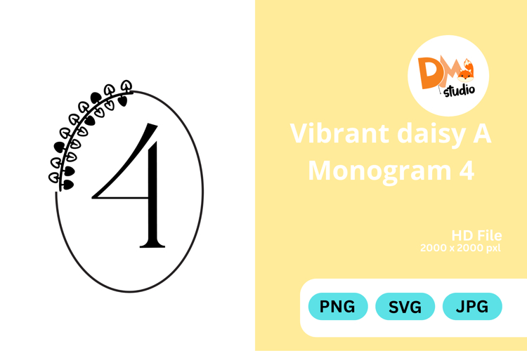 Daisy Monogram Svg Image 8