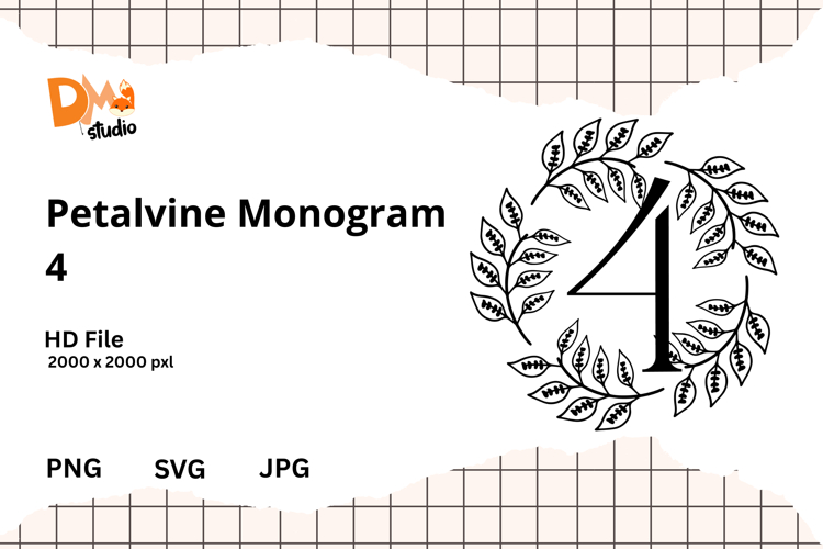 Floral Monogram Letter Svg