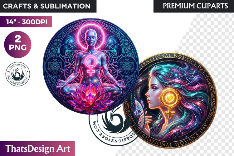 International Womens Day Round Cliparts & Backgrounds PNG