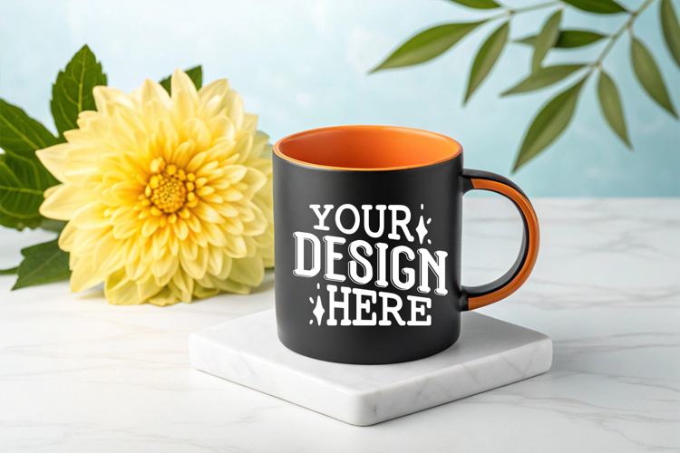 Coffee Mug Mockups, Spring Mug Mockup, Styled Stock Mockup