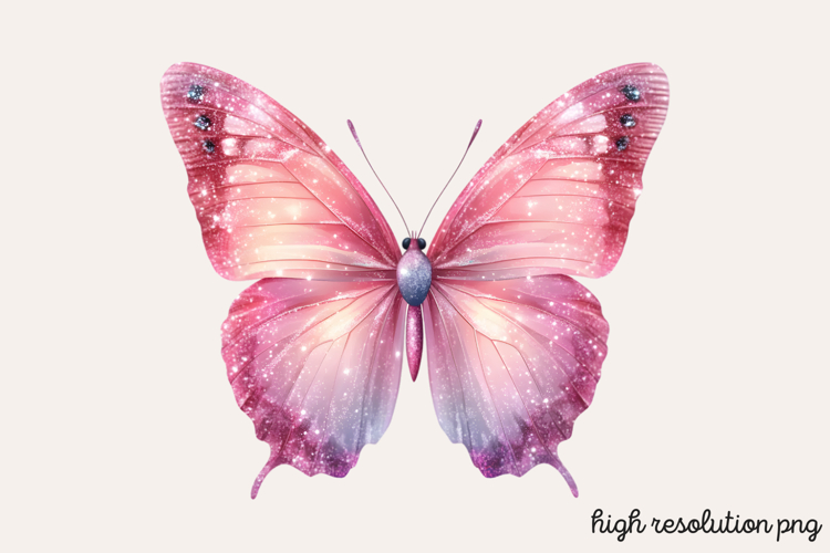 Pink Butterfly Clipart Image 3