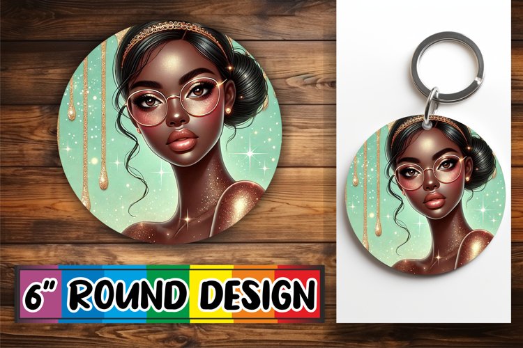 Sublimation Car Coaster Joy, Afro Girl