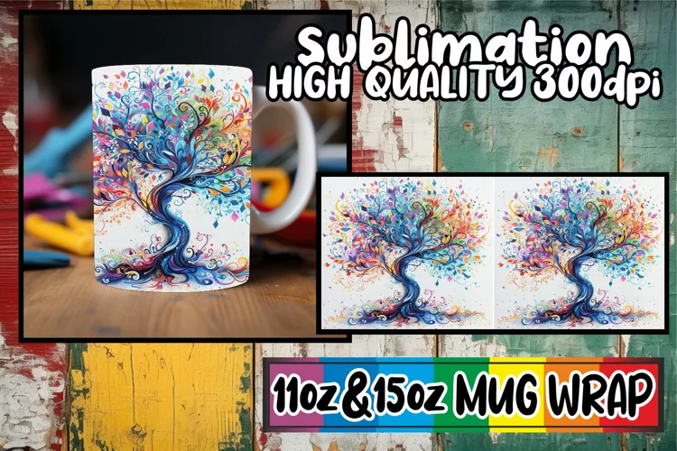 Spring Spectacle Mug Wrap - Sublimation 11oz 15oz