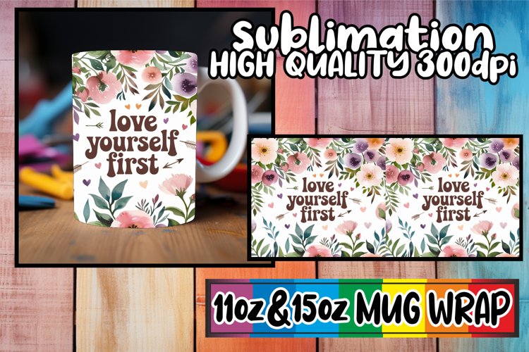 Enchanted days 11oz 15oz sublimation wrap, Flower Quote