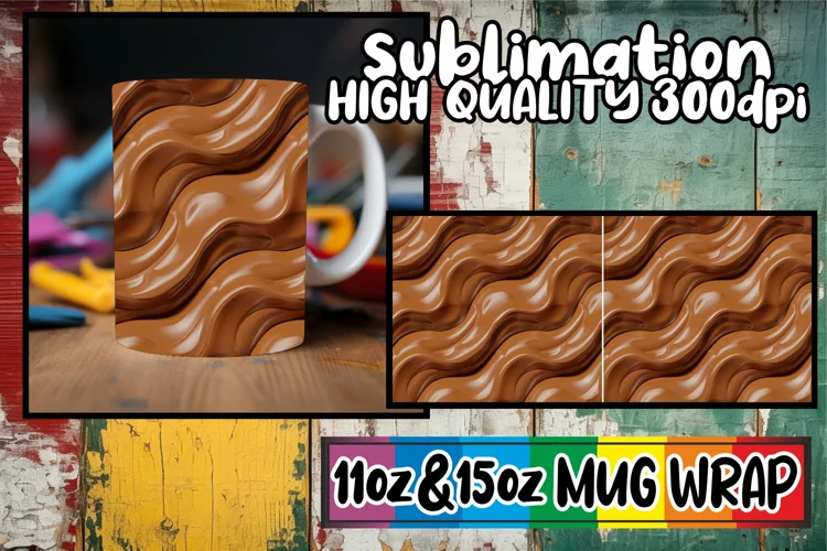 Vibrant 3D Symphony: Colorful Mug Art