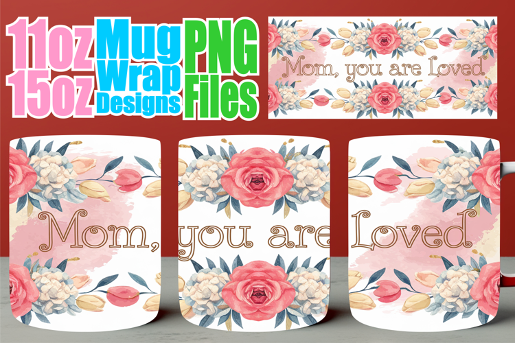Joyful sunsets 11oz 15oz sublimation wrap, Mother's Day
