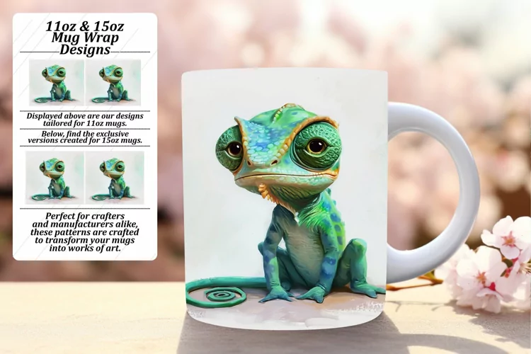 Spring Animal Mug WrapWildlife Sublimation Mug Covers