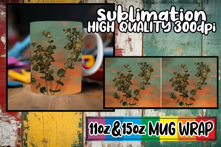 Spring Retro Revival: Mug Wrap Sublimation