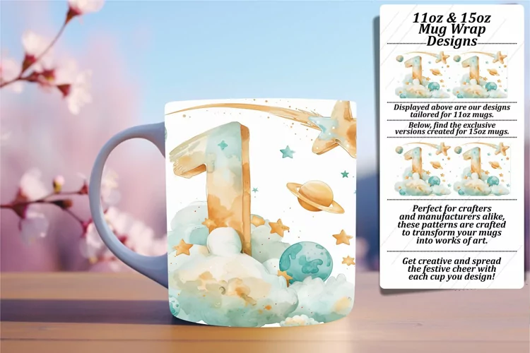 Cosmic Reverie: Sublimation Mug Wrap Art 11oz/15oz