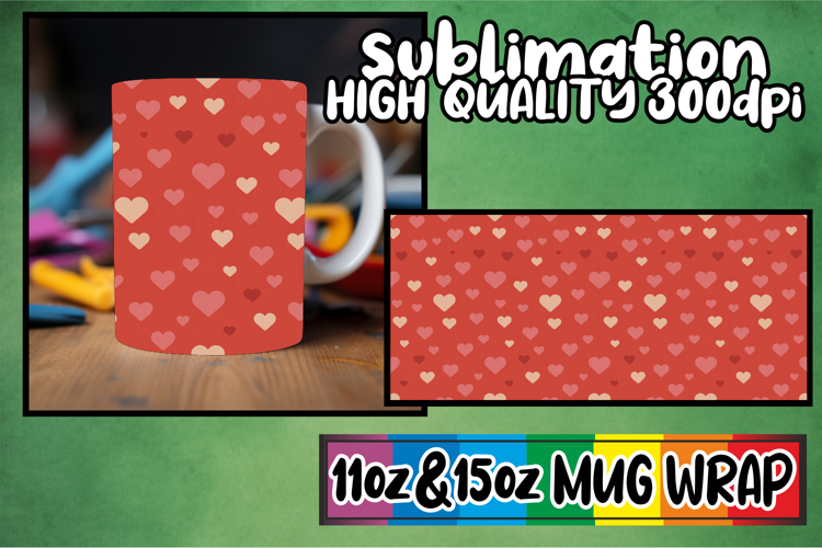 Playful afternoons 11oz 15oz sublimation wrap, Valentine's P