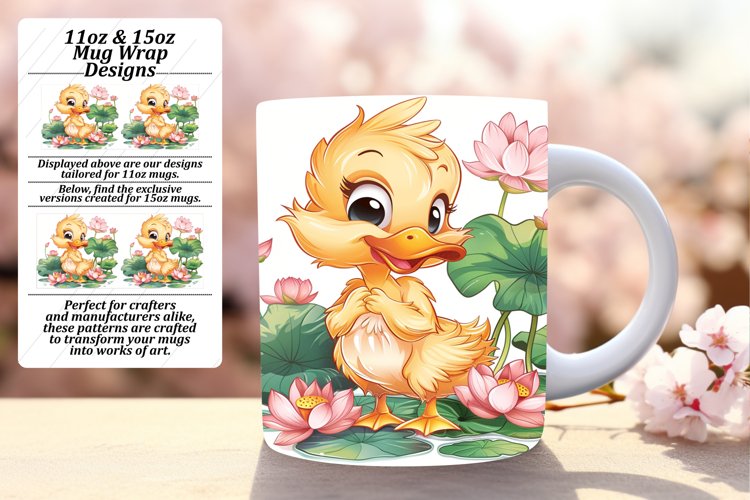 Colorful Wildlife Wonderland Mug Wrap 11oz 15oz