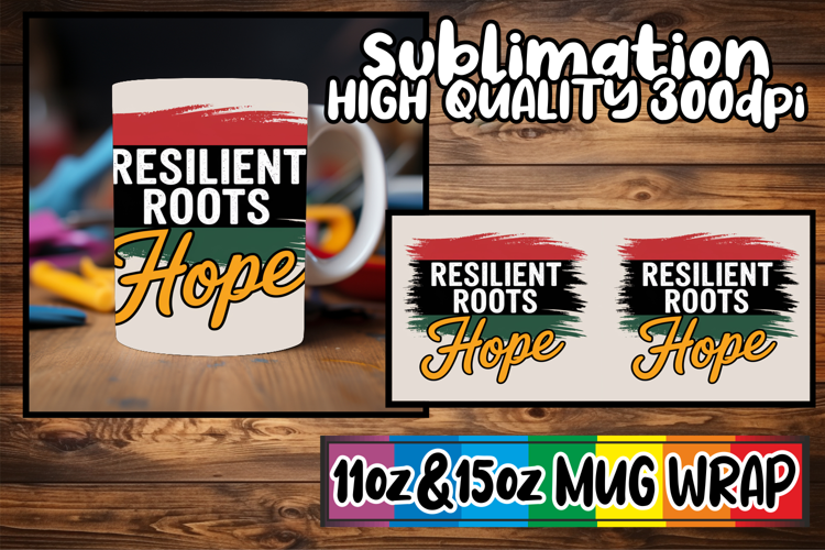 Lively spirit 11oz 15oz mug wrap, Juneteenth