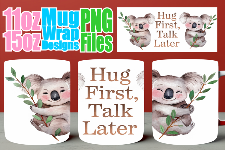 Fresh beginnings 11oz 15oz mug wrap, Funny Animals