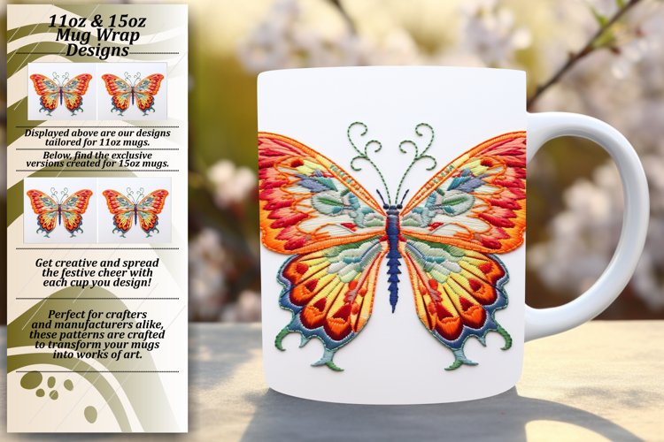 Garden Fantasy Butterfly Mug Wrap