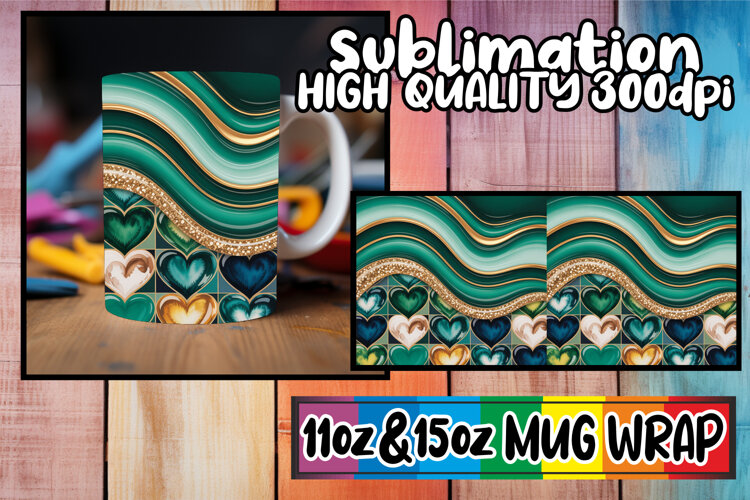 Timeless beauty 11oz 15oz mug wrap, Pattern example image 1
