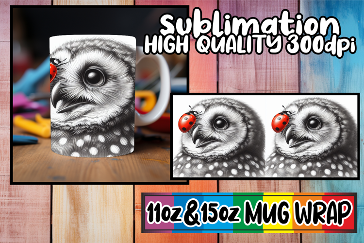Radiant moments sublimation mug wrap, Cute Animals