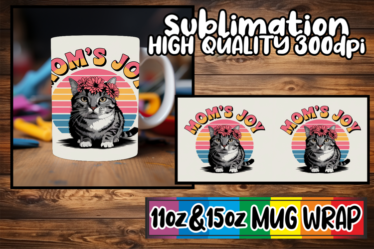 Blissful days 11oz 15oz mug wrap, Cat Lover