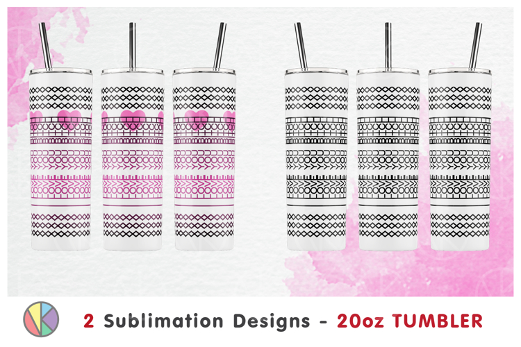 2 Adults Love Hidden Message Patterns - 20oz Skinny Tumbler.