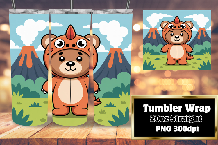 FLAWLESS 20oz Tumbler Graphic , Cute Bear