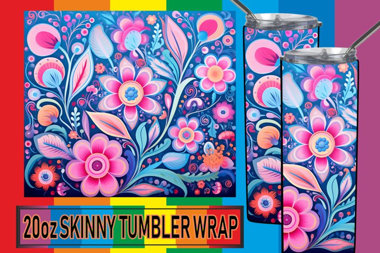 Chromatic Artistry Unleashed: Sublimation Tumbler example image 1