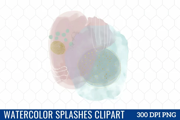 Watercolor Splashes Clipart