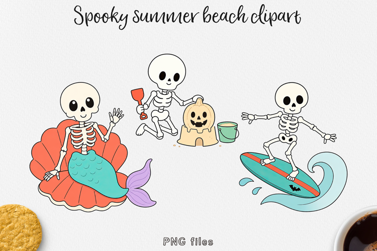 Summer Halloween Clipart Beach PNG Designs.