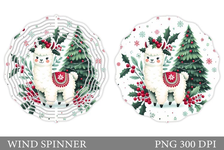 Christmas Lama Wind Spinner. Christmas Wind Spinner Design example image 1