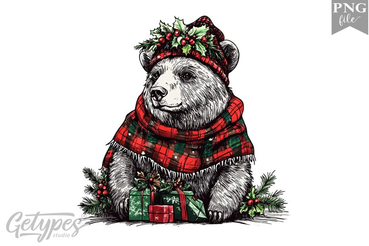 Christmas Bear Clipart Image 13