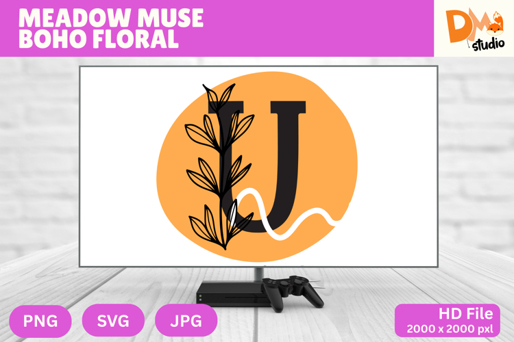 Meadow Muse Boho Floral Monogram