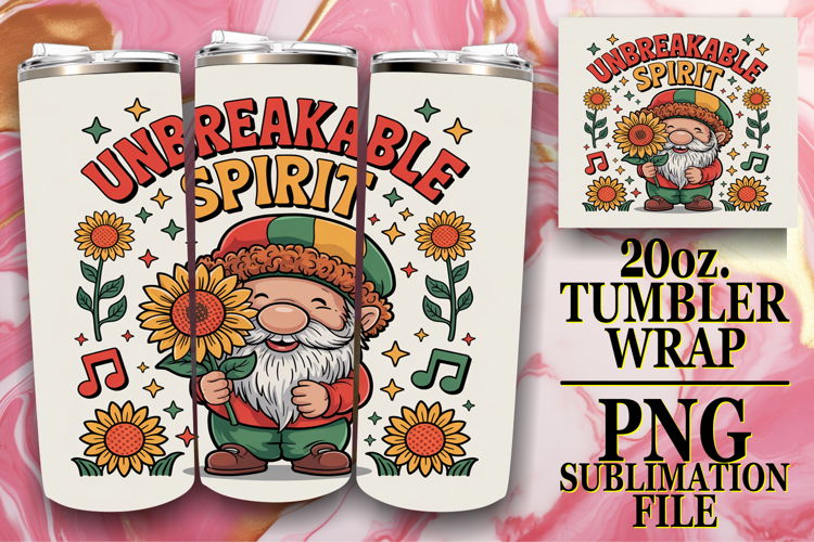 Unique adventures 20oz tumbler wrap, Juneteenth
