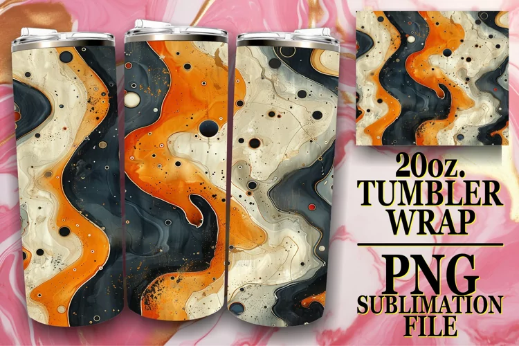 Expressive Watercolor Tumbler Wrap 20oz