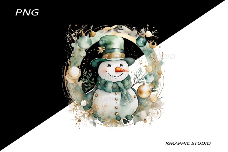 Christmas Snowman Clipart Image 2
