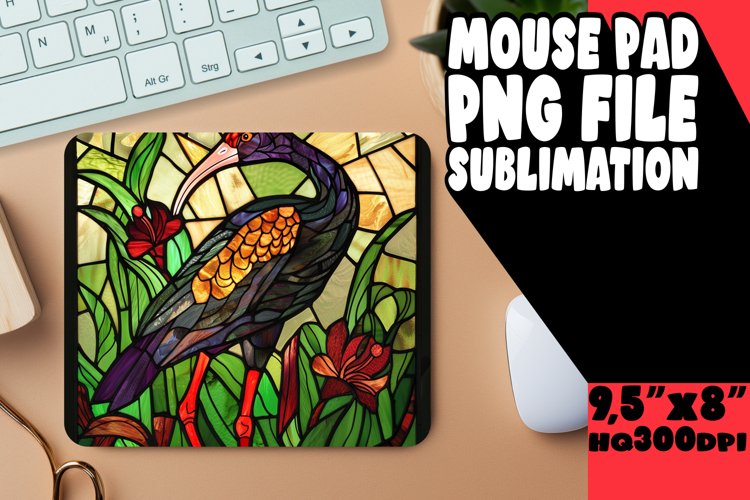 Sublimation Mouse Pad Design with Elegant Stained Glass example image 1