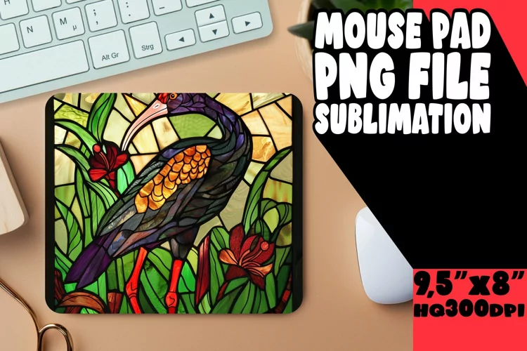 Sublimation Mouse Pad Design with Elegant Stained Glass