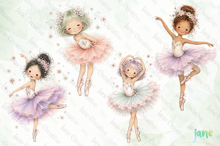Cute Ballerina Clipart Image 14