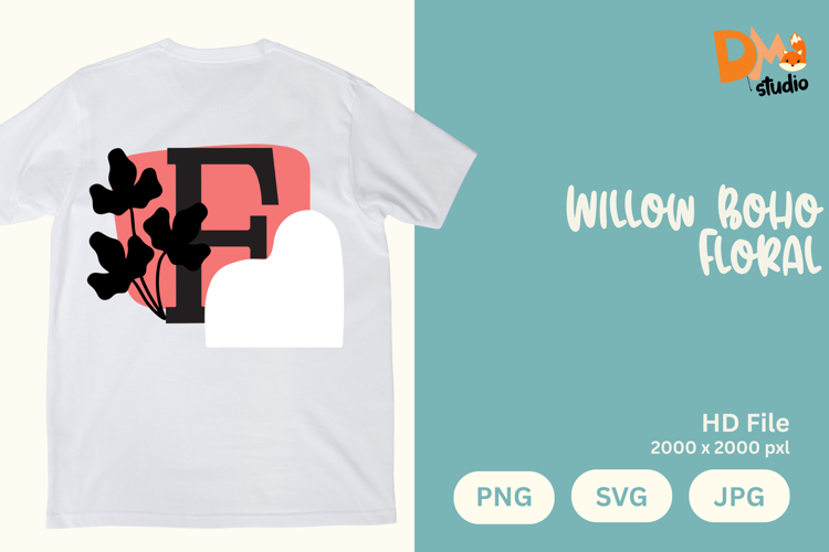 Willow Boho Floral Monogram