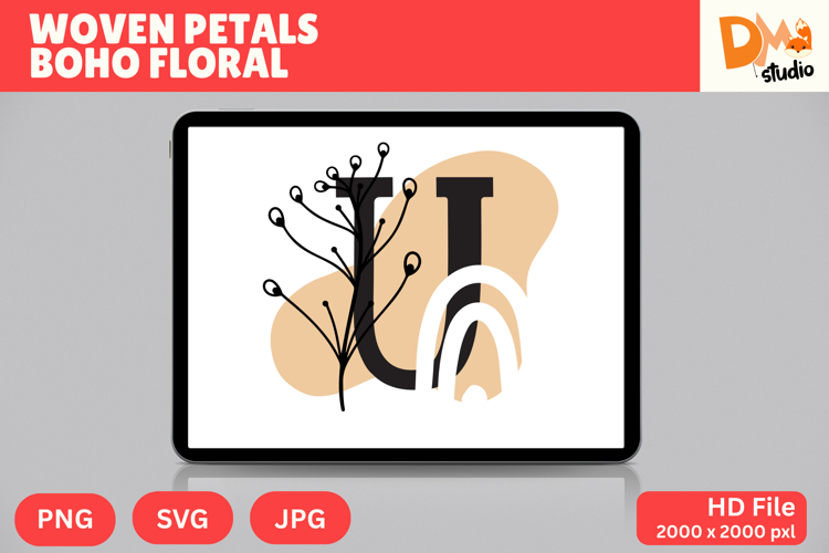 Floral Monogram Letter Svg Image 13
