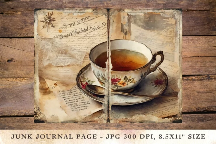 Printable Junk Journal Pages tea party 5