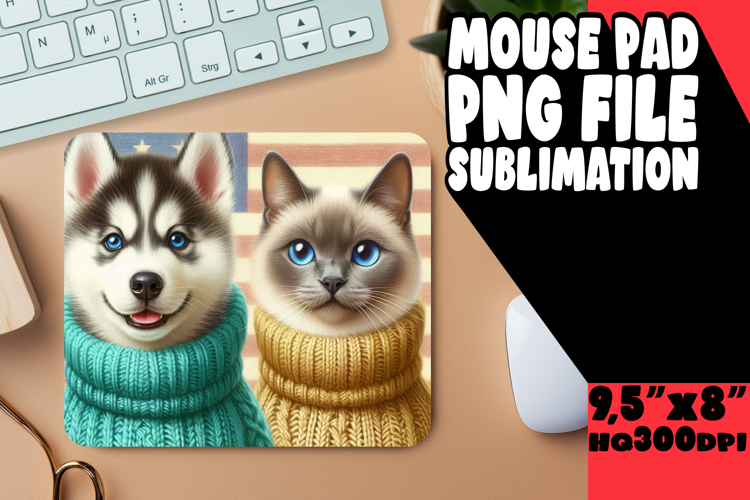 CHEERFUL MOUSE MAT PLAYFUL DESIGN, Dog and cat
