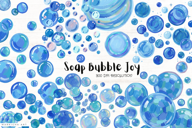 Summer Soap Bubble Joy Clipart example image 1
