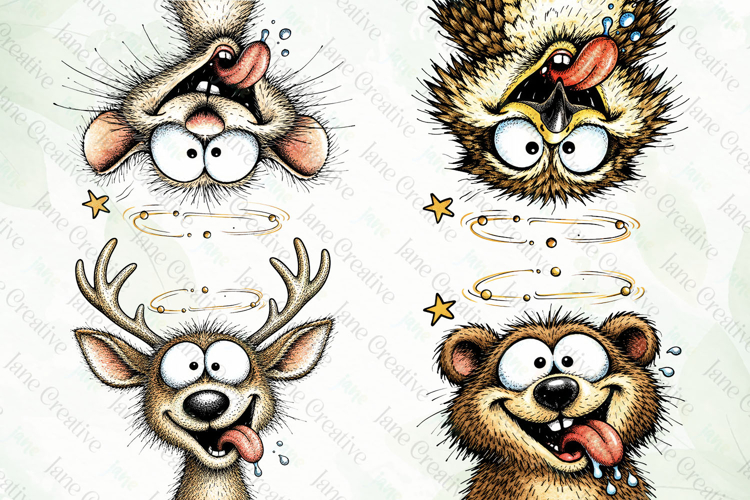 Silly Woodland Animals Clipart